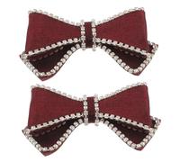 SOIMISS 1 Par Hebilla del zapato de arco de dhinestone Accesorios de zapatos clips de joyería para zapatos pinzas decorativas para clip de calzado encantos del zapato del arco tela