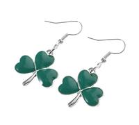 SOIMISS 1 Par Pendientes Trébol Tachuelas Semental Joyas Colgado Calle. Pendientes Del Día De Patrick Para Mujer Pendientes De Mujer Decoración Del Oído Pendientes De Niñas Aleación Silver