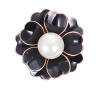 SOIMISS 1 Pc broche accesorios para mujer accesorios antiguos alfiler de ropa ramillete de flores de moda botón del cuello accesorio de vestir pin de flores aleación Black