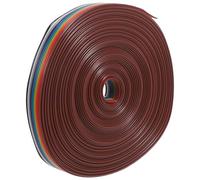 SOIMISS 1 Rollo de Cable Plano Idc de 10 Pines, 28 Awg, Paso de 2,54mm, Cobre y Pvc, Cinta Idc Plana, para Aplicaciones Informáticas y Automotrices