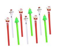 SOIMISS 10 Bolígrafos de Gel Navideños con Luz LED Color Aleatorio Bolígrafos para Escribir y Material Escolar Diseño Portátil y Ligero para Estudiantes y Época de Color Aleatorio