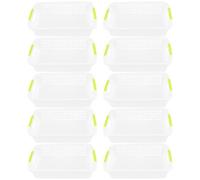 SOIMISS 10 Cestas de Plástico Pequeñas para Organización y Almacenamiento, Cesta Transpirable y Ligera para Escritorio y Hogar, Organizador Compacto para Oficina, Cocina y Color Aleatorio