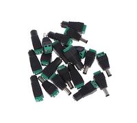 SOIMISS 10 Conectores Adaptadores Macho y Hembra DC para Cámaras CCTV y Tiras LED sin Soldadura Plástico Resistente y Metal Fácil Instalación con Destornillador Pequeño
