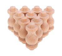 SOIMISS 10 Piezas Balaustres Mini de Madera Maciza para Manualidades Barandillas Interiores Pequeñas Pilares Decorativos con Diseño Romano Clásico Fáciles de Instalar para Escaleras y