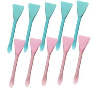 SOIMISS 10 piezas Cepillos Aplicadores de Mascarilla Facial de Silicona Doble Cara Portátiles y Ligeros para Aplicar Cremas y Barros Colores Rosa y Azul Uso Profesional