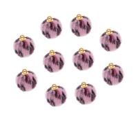 SOIMISS 10 Piezas Colgante De Felpa Con Estampado De Leopardo Traje Crema Mini Adornos De Pollo Vapor Comercial Decoraciones Interiores Equipo Manualidades De Collar Aleación De Zinc Rosa
