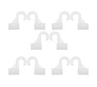 SOIMISS 10 Piezas Gancho para Gabinete, Percha para Barra de Armario, Diámetro Interior 22mm, Plástico Blanco, Sujeción Antideslizante, Alta Resistencia, Instalación sin Taladro,