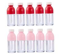 SOIMISS 10 piezas Tubos de Brillo Labial Reutilizables Abs Botellas Pequeñas y Portátiles para Brillo y Color de Labios Diseño Práctico sin Fugas para Viaje y Diario