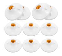 SOIMISS 10 Portalámparas E27 Casquillo E27 de Cobre y Plástico, Blanco, Diseño Plano, Instalación Rápida, Compatible Bombillas Led, para Decoración del Hogar y Espacios Comerciales