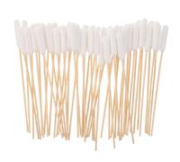 SOIMISS 100 Piezas Bastoncillos Algodón Largos para Mascotas Unidades con Mango Madera Hisopos Limpieza Orejas Perros y Gatos Cabezal Grande para Eliminar Cera y Suciedad Cuidado Suave y