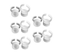 SOIMISS 100 Piezas Ceja de tazón latigazo tazas de anillos taza de pestañas taza de tinta Herramienta de maquillaje de pestañas contenedor de pigmento