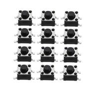 SOIMISS 100 Piezas Kit de Interruptores Táctiles Momentáneos Micro para Repuesto de Botones Pulsadores con Alta Precisión y Estructura Sólida para Múltiples