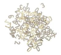 SOIMISS 100 Piezas Nail Art Charms Números Brillantes Flatback Rhinestone Decoración Manicura DIY Fácil Aplicación para Eventos Festivales