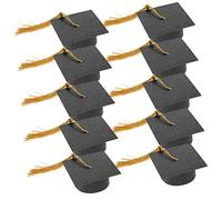 SOIMISS 10piezas Decoración De Sombrero De Doctorado para Birretes De Graduación Fundas Reutilizables para Copas De Bebidas para Fiestas De Graduación