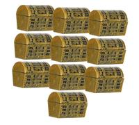 SOIMISS 10piezas Mini Cofres del Tesoro Pequeños para Fiesta de Piratas Decoración de Casa de Muñecas Accesorios de Escenario de Juguete Cofre del Tesoro Pirata