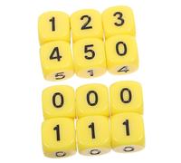SOIMISS 12 Dados Numéricos Dados para Aprender A Contar Manipulativos Juegos De Matemáticas Dados Numerados De Seis Caras Dados para Juegos De Mesa Dados Accesorios para