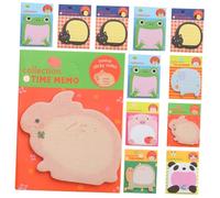 SOIMISS 12 Notas Adhesivas de Animales Kawaii de Notas Autoadhesivas para Oficina y para Recordatorios y de Diseño Compacto y Divertido
