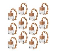 SOIMISS 12 Piezas Ambientador Cristalinas para Coche Difusor de Aromaterapia y Colgante de Madera, Frascos para Esencias y Aire Fresco, Tamaño 1,77x0,98 Pulgadas, Uso en Oficina y Coche