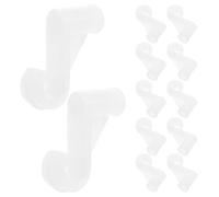 SOIMISS 12 Piezas Gancho Diseño de Clip Fuerte de Plástico Armario Blanco para Montable sin Taladro y Brillo Duradero para Organización en Cuarto de Lavandería