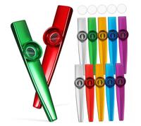 SOIMISS 12 Piezas Kazoo De Metal Trompeta Kazoo Para Adultos Principiantes Instrumento De Boca De Práctica Para Músicos