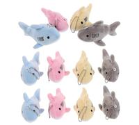 SOIMISS 12 Piezas Mini Shark Keychain Pendants Cute Plush Animal Charms For Car Keys Backpack Purse Ocean Theme Party Bag Fillers