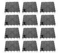 SOIMISS 12 Placas de Filtro para Acuario de PVC Negro, Diseño Liso sin Rebabas, Fácil para Colocar Lodo Fondo, Separador Adecuado para Peceras