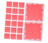SOIMISS 120piezas Servilletas de Papel Desechables Navideñas Copos de Pañuelos Rojos para Fiestas de Cena y Reuniones de Temporada Servilletas de Mesa Decorativas para Fiestas