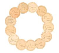 SOIMISS 13 piezas Tarjetas Mensuales de Madera para Bebés Accesorios Seguros y Duraderos para Fotos de Diseño Clásico para Recién Nacidos Regalo para Madres y Sesiones Fotográficas