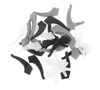 SOIMISS 18 Pares Ganchos Antideslizantes para Gafas Retentores de Silicona Flexibles para Orejas Soporte Cómodo y Discreto para Gafas Pequeñas Colores Negro Transparente y Gris Paquete de