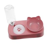 SOIMISS 1Juego Alimentador Automático para Mascotas con Bebedero Dual Diseño Inclinable y Material Resistente para Perros y Gatos Casa o Tienda de Mascotas