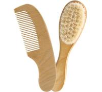 SOIMISS 1Juego Peine de Madera para Bebés para Cuidado del Cabello de Recién Nacidos Mango Ergonómico y Portátil para Uso