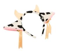 SOIMISS 1pc Diadema De Vaca De Felpa Diseño De Vaca Bell y Correa Decoración De Fiesta Peinado Para Actuación El Escenario