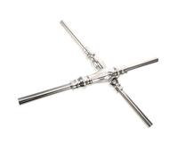 SOIMISS 2 Balaustres de Barandilla para Escalera de Acero Inoxidable 304 Color Natural Columnas Romanas Lisas de 2338 X 6 CM Repuestos para Renovación de Barandillas Interiores y