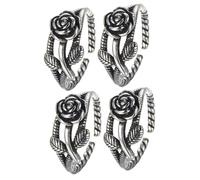 SOIMISS 2 Juegos Anillo De Plata Tailandés Con Cuerda Anillo Medidor De Tamaño Vintage De Joyería Elegante Decorativo Para Los Dedos Para Los 2 piezas * 2