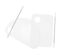 SOIMISS 2 Juegos De Paletas De Maquillaje Transparentes Acrílicas 4 Piezas Para Mezclar Bases Cosméticas, Bandejas Reutilizables Para Profesionales y Uso Doméstico Manicura y Maquillaje