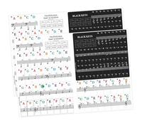 SOIMISS 2 juegos Pegatinas para Teclado de Piano Etiquetas Adhesivas para Teclas Electrónicas Herramienta Práctica para Principiantes Aprendizaje Musical Fáciles de Instalar Residuos
