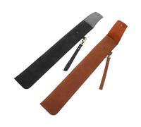 SOIMISS 2 Piezas Bolsa para Baquetas de Batería Ligera con Colgador Estuche de Almacenamiento para Baquetas y Maza Bolsillo para Percusión Opciones Negro y Marrón para Músicos y