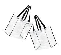 SOIMISS 2 Piezas Bolsa para Ropa de PVC Transparente con Cremallera, Plegable y Aprobada para Estadios, Adecuado Playa y Transporte de Ropa