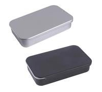 SOIMISS 2 Piezas Caja de Almacenamiento para Alimento de Pájaros con Tapa Deslizante de Inoxidable para Entrenamiento de Aves Portátil y de Usar