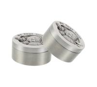 SOIMISS 2 Piezas Caja de Recuerdo para Dientes de Leche de Gemelos, Almacenamiento Versátil y Protección Duradera en Metal Plata Compartimentos Individuales
