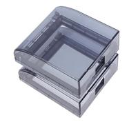 SOIMISS 2 Piezas Caja Protectora para Enchufes Tipo Caja Plástica Transparente Prueba de Agua y Golpes para Baños y Cocinas Cubierta Adhesiva para Eléctricas Seguridad Infantil