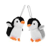 SOIMISS 2 Piezas colgante de pingüino encantos de mochila encanto de mochila llavero de peluche kawaii pinguino llaveros Lanzamiento de llave lindo animal llavero pingüino de peluche Felpa
