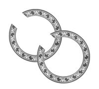 SOIMISS 2 Piezas de Roseta para Boca de Guitarra Acústica 41 Pulgadas, Calcomanía Adhesiva de Pvc para Orificio de Sonido, Accesorio Decorativo para Guitarra Clásica y Acústica