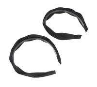 SOIMISS 2 Piezas Diadema Cruzada Retorcida Vintage, Diadema Trenzada, Negra, de Algodón y Abs, para Fijar y Sujetar el Cabello, para Mujer, Boda y Cita