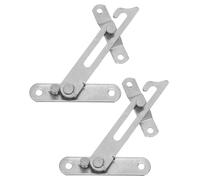 SOIMISS 2 Piezas Limitador de Ventana de Acero Inoxidable con Cierre Ajustable Tope Telescópico para Seguridad Infantil y Protección contra Viento para Ventanas Correderas y Abatibles