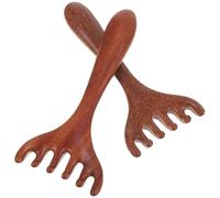 SOIMISS 2 piezas Masajeador Facial y Peine Gua Sha de Madera para Cabelludo Diseño Único para Masaje de Puntos Acupuntura Ocular Portátil y Compacto para Relajación cualquier Lugar