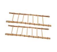 SOIMISS 2 Piezas Mini Escalera de Bambú Retro para Jardín de Hadas Escalera Miniatura para Casa de Muñecas Accesorio Decorativo Pequeño para Paisaje DIY y Jardín de Arena