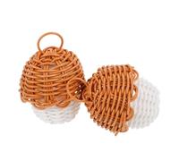 SOIMISS 2 Piezas Mini Pine Cones Shaped Storage Bags Wicker Straw Pouch For Christmas Treats Party Favor and Sacks Chic Decorative Storage For Small Candies and Crafts