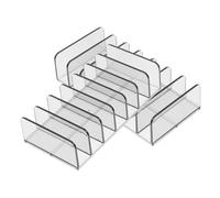 SOIMISS 2 piezas Organizador de Maquillaje Transparente para Escritorio Caja de Almacenamiento de Sombra de Ojos y Rubor Diseño de Múltiples Rejillas para Cosméticos y Artículos de