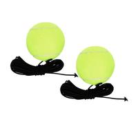 SOIMISS 2 Piezas Pelotas de Entrenamiento de Tenis de Duraderas con Cuerda Larga para Autoaprendizaje y Práctica Individual Herramienta Cómoda y Resistente para Adultos